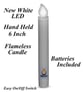 25 LED Flameless Vigil Candles White 6